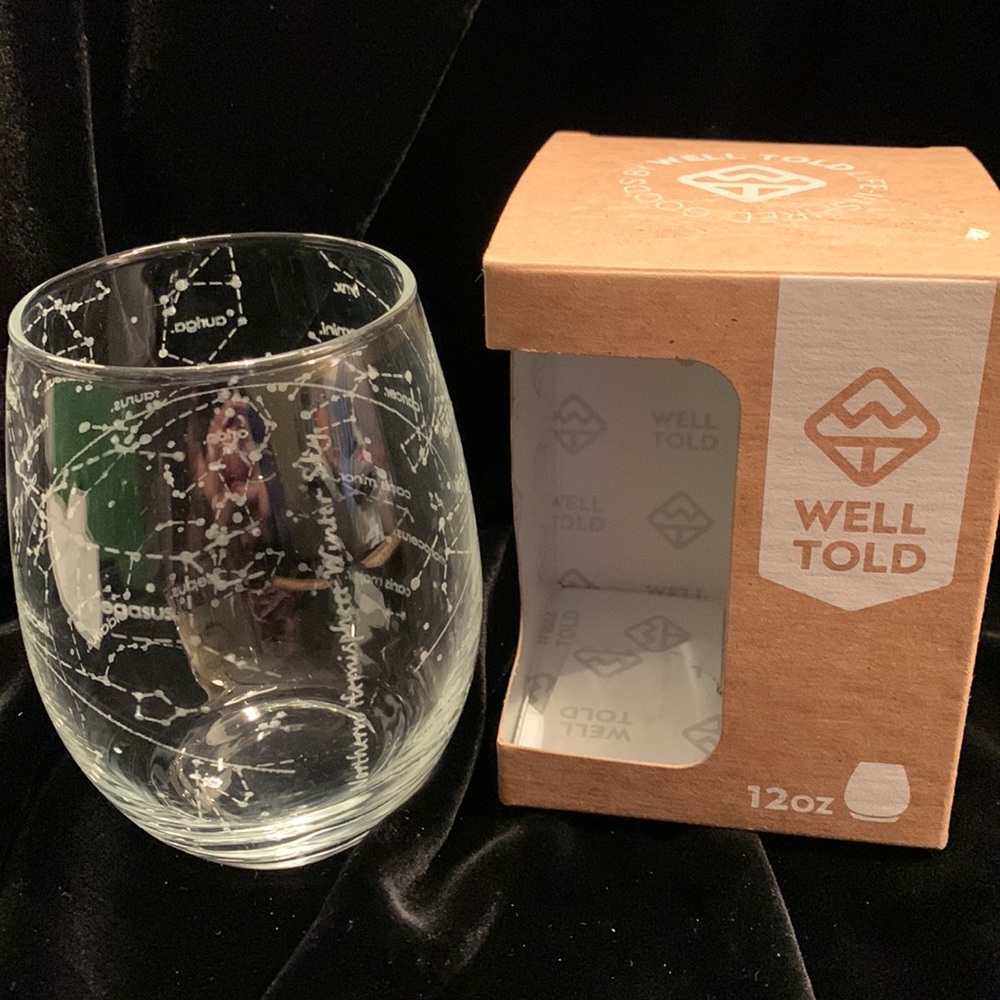 Well Told Constellation Stemless Wine Glass - Winter Sky Northern Hemisphere